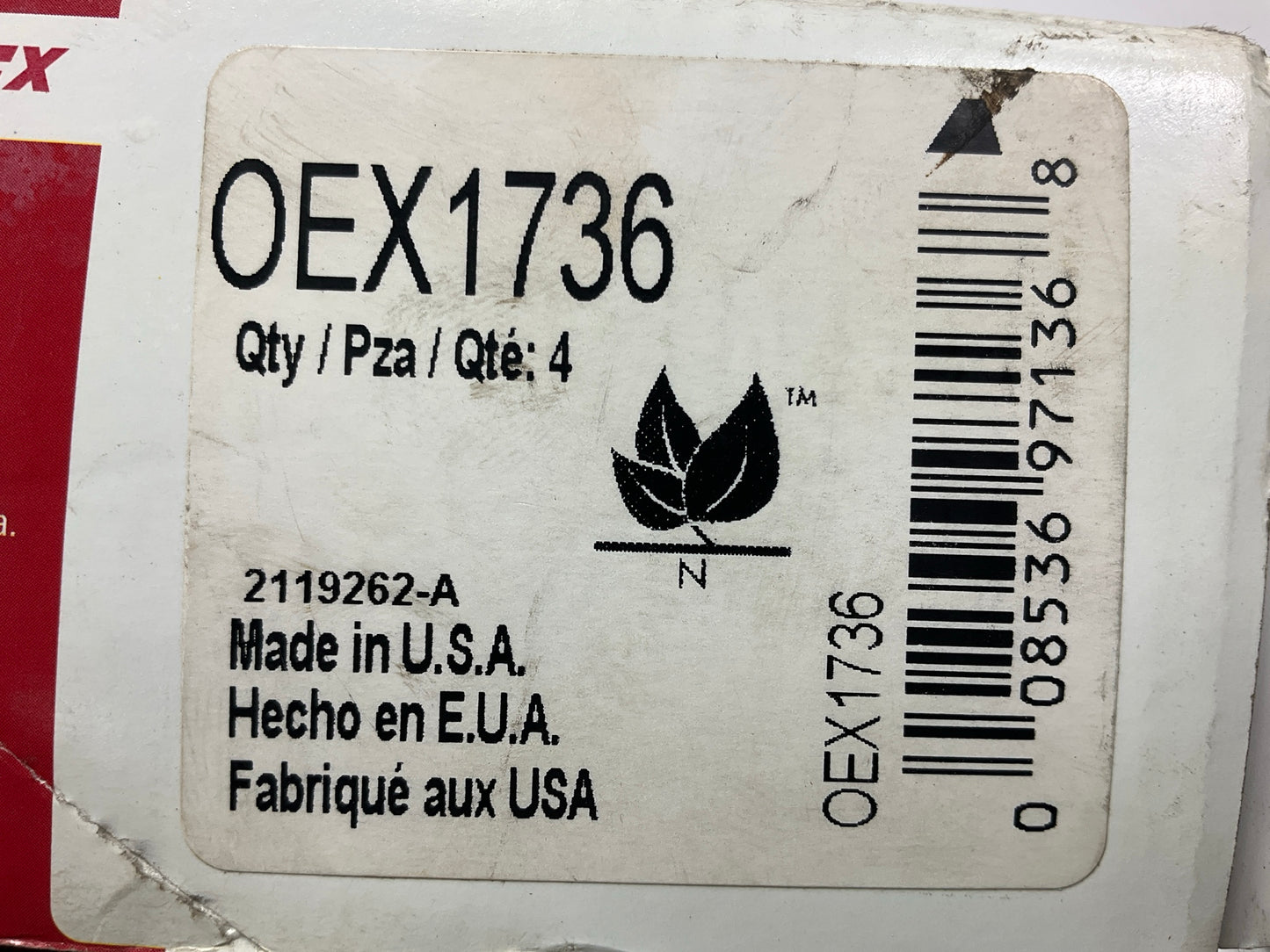 NO HARDWARE - Wagner OEX1736 Front Brake Pads