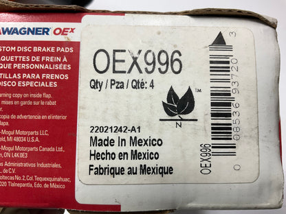 NO HARDWARE - Wagner OEX996 Rear Ceramic Disc Brake Pads