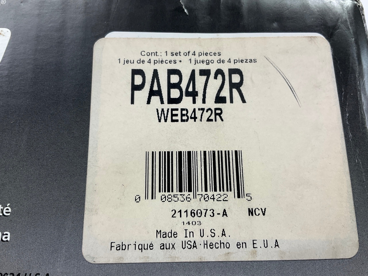 Wagner PAB472R ThermoQuiet Rear Brake Shoes