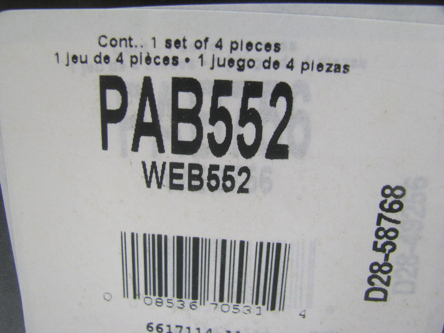 Wagner PAB552 Thermoquiet Drum Brake Shoes - Rear