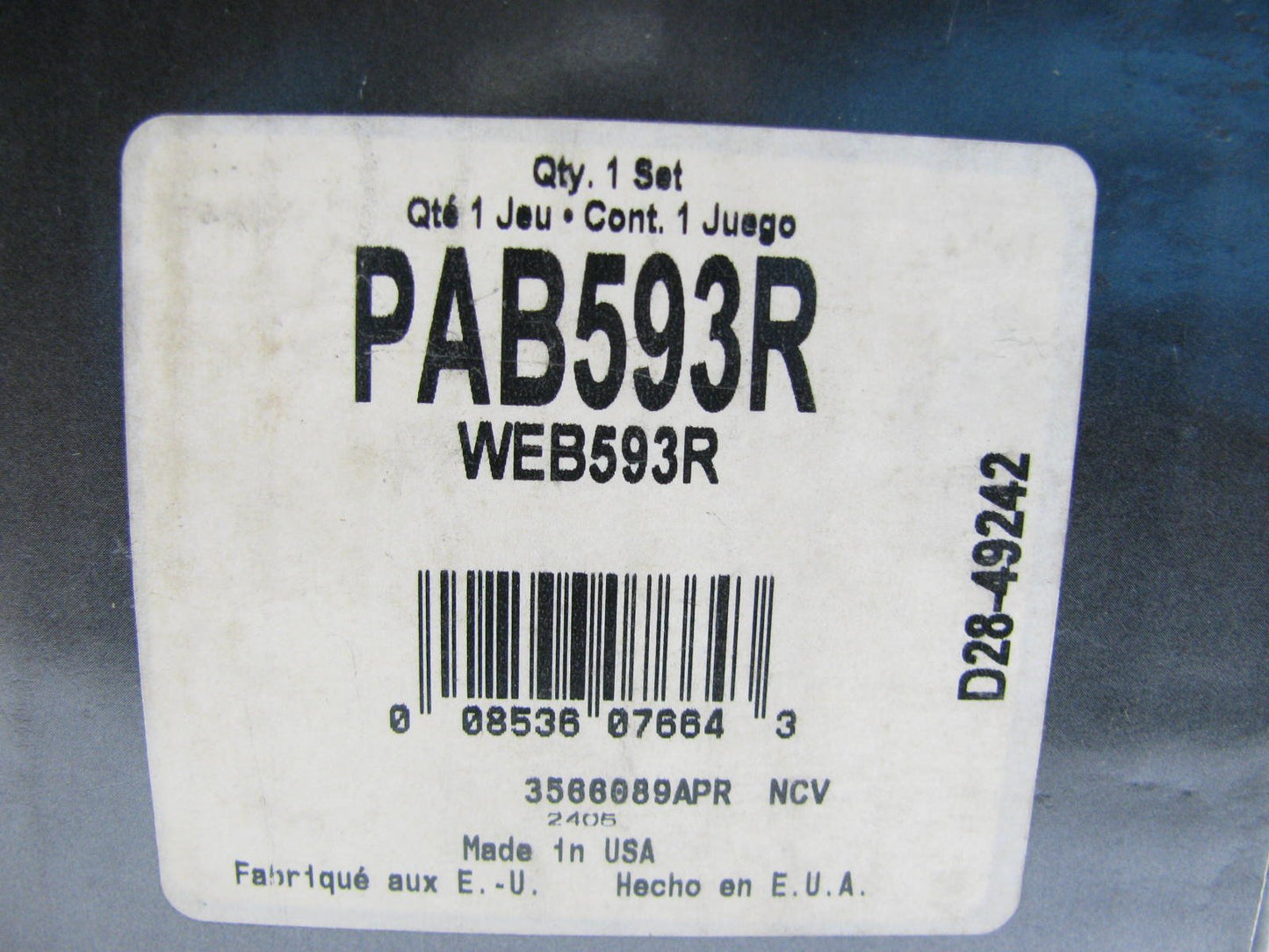 Wagner PAB593R Rear Drum Brake Shoes