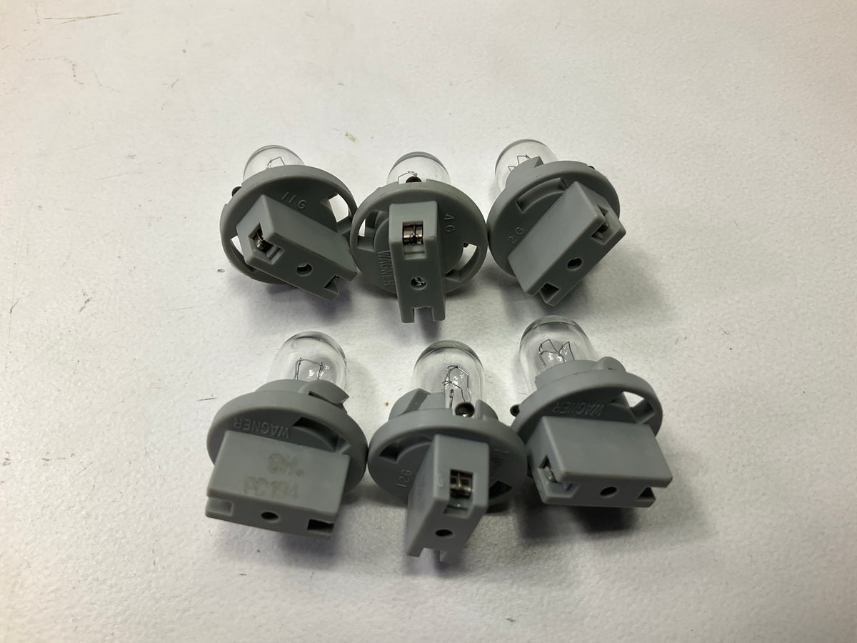 (6) Wagner PC194 Miniature Light Bulb - Printed Circuit T-3 1/4