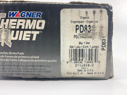 Wagner PD831 Front Ceramic Disc Brake Pads