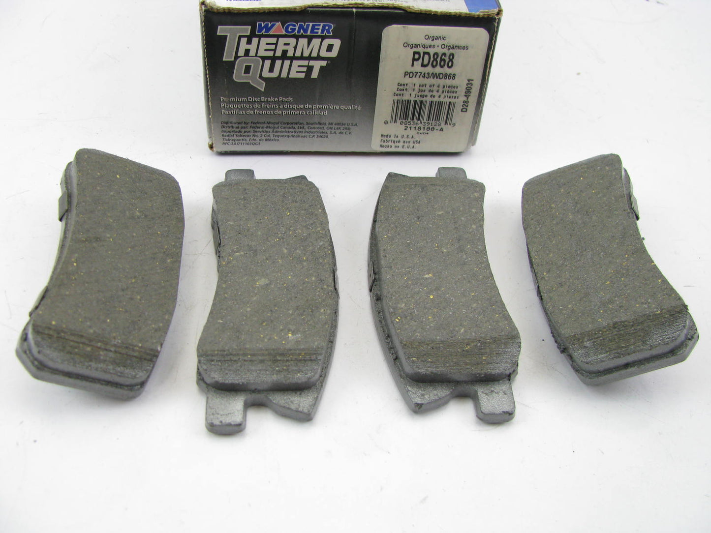 Wagner PD868 Rear Disc Brake Pad Set - Ceramic