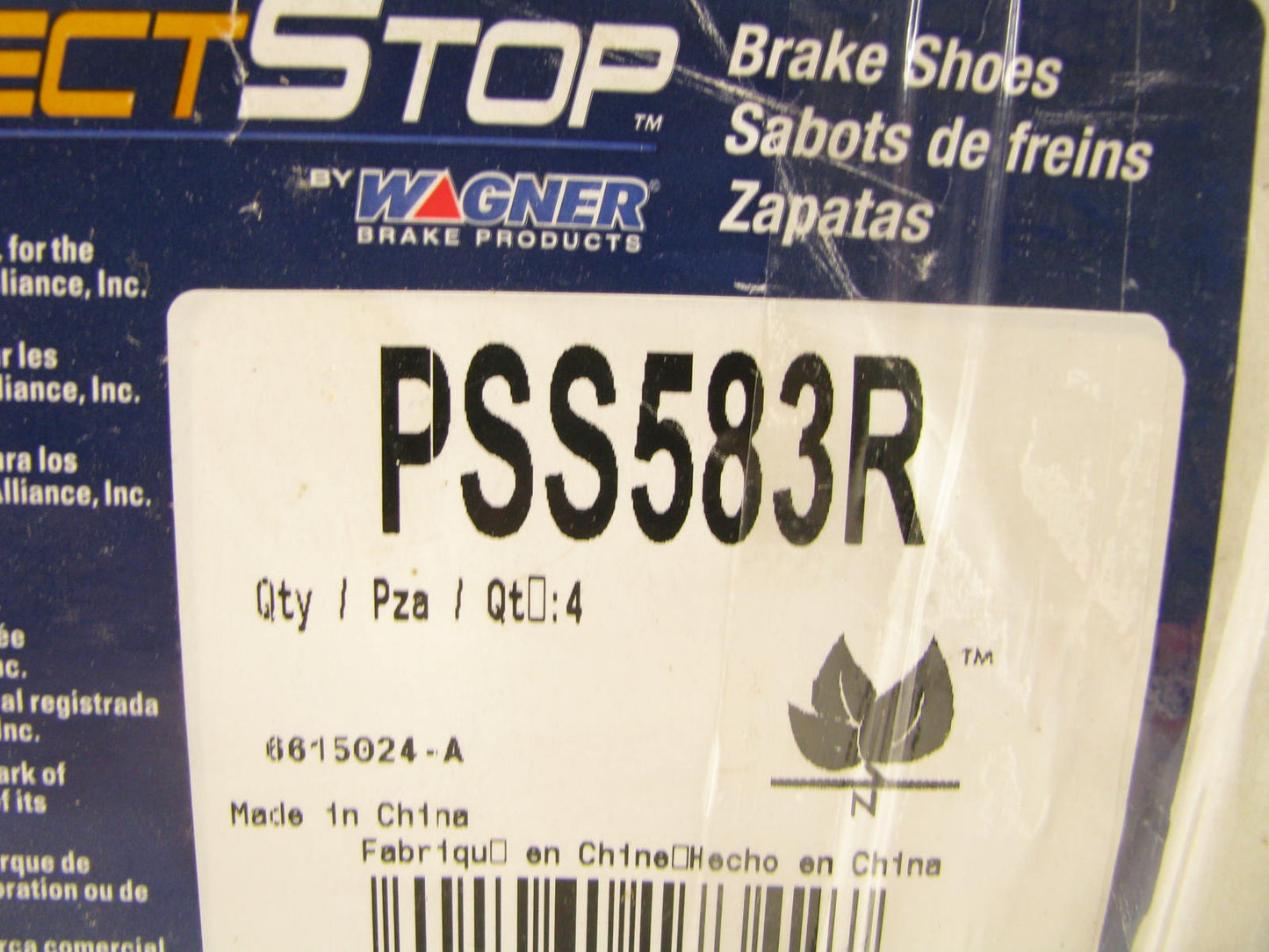 Wagner PSS583R Rear Brake Shoes - 12-1/8 X 3-1/2''