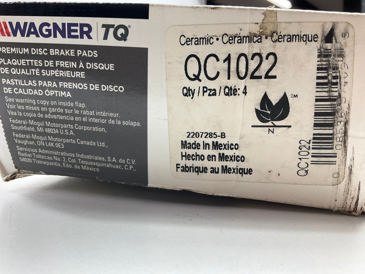 MISSING HARDWARE - Wagner QC1022 Front Ceramic Disc Brake Pads