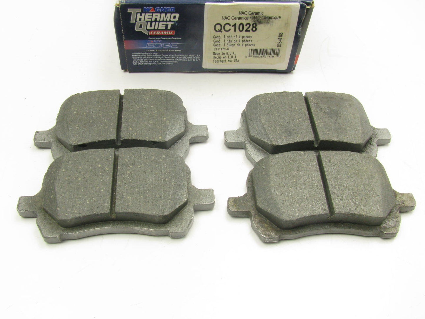 Ceramic Disc Brake Pad Set -ThermoQuiet Disc Brake Pad Front Wagner QC1028