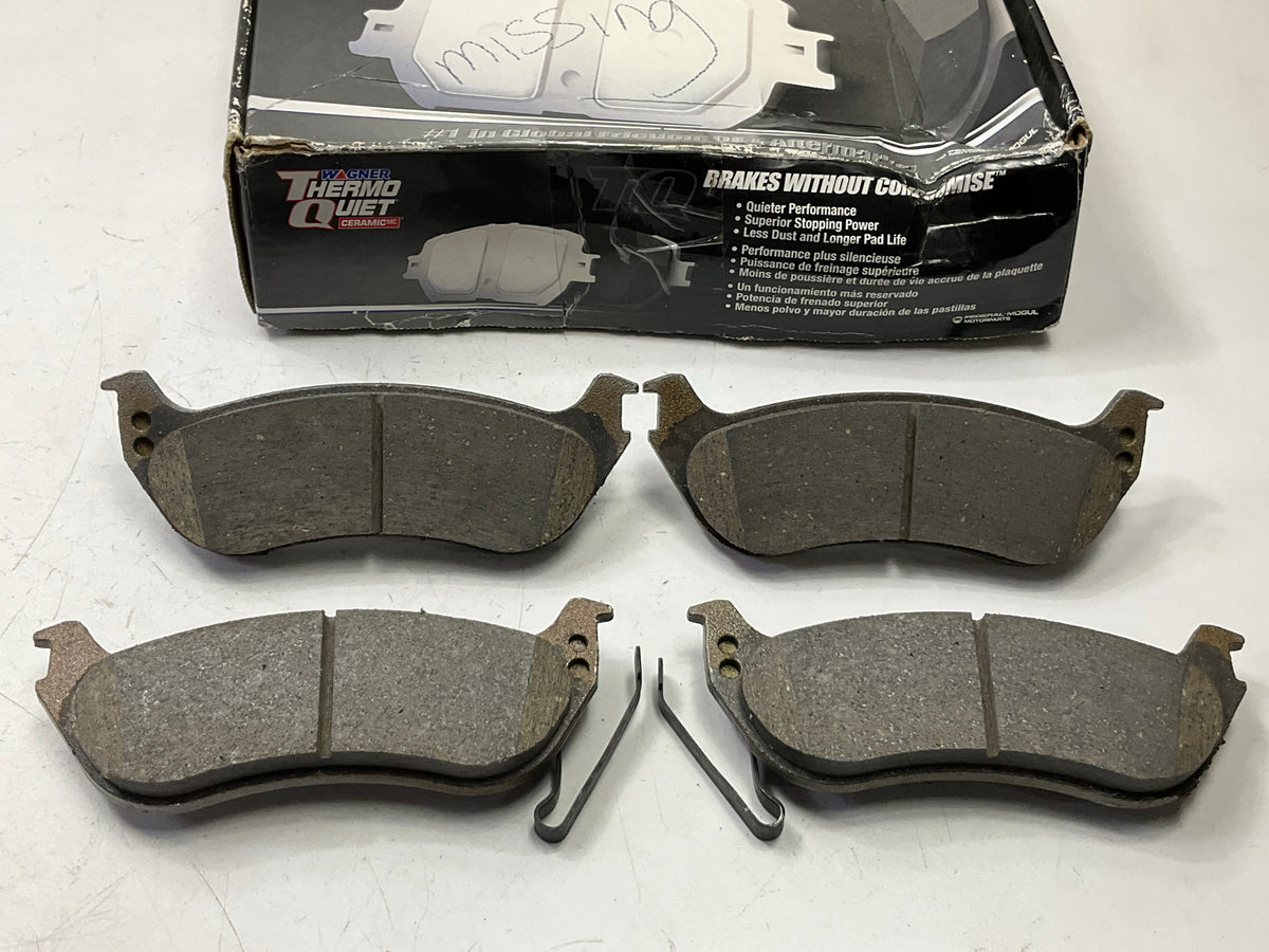 MISSING HARDWARE Wagner QC1109 Rear Disc Brake Pad Set