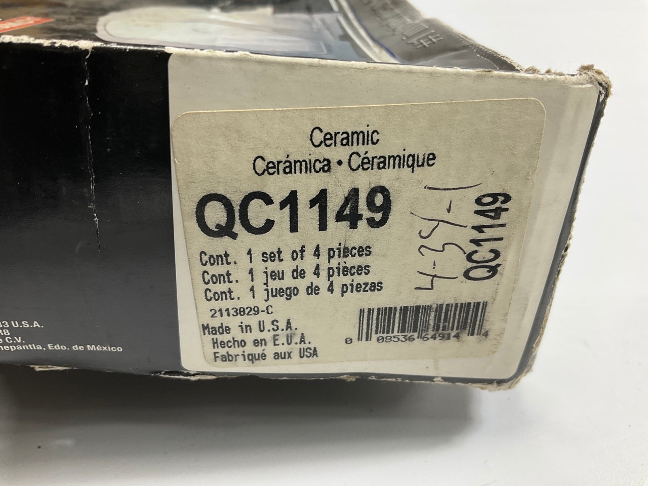 NO HARWDARE - Wagner QC1149 Front Disc Brake Pads