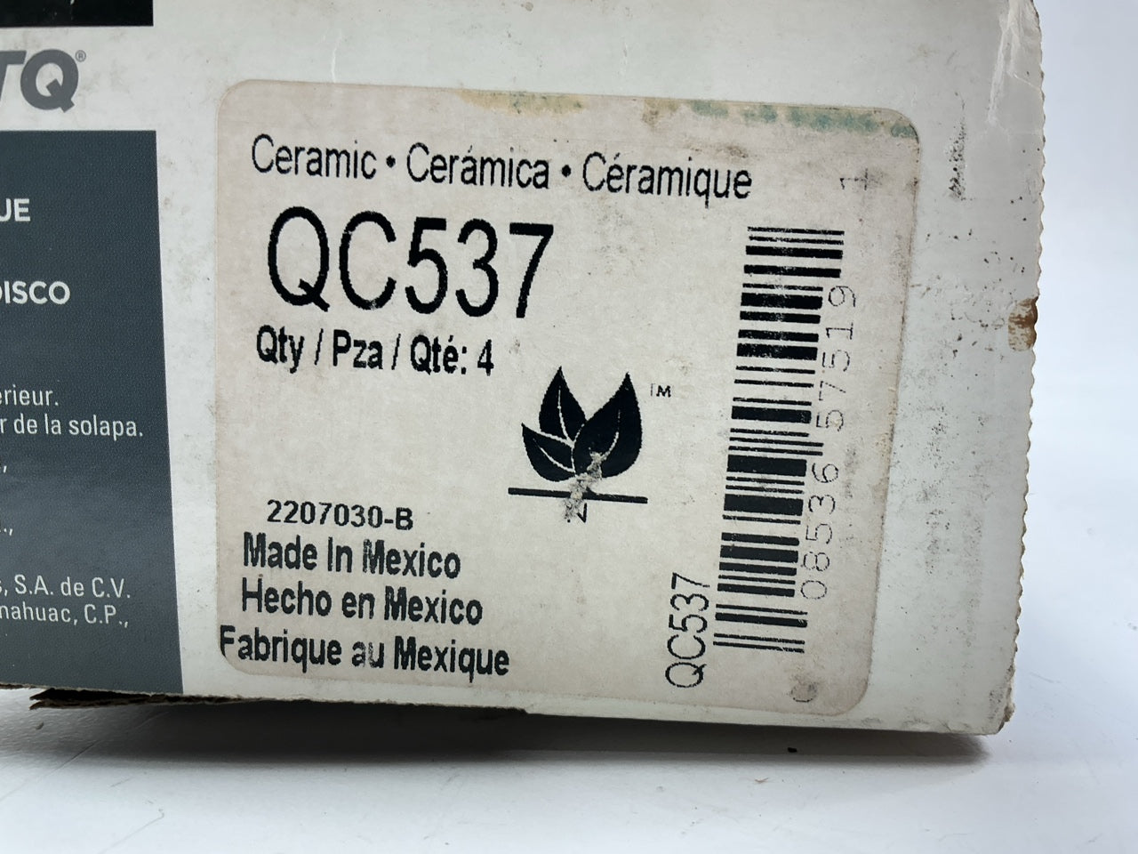 MISSING HARDWARE - Wagner QC537 Rear Ceramic Disc Brake Pads