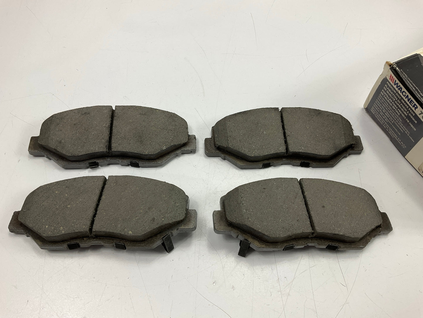 MISSING HARDWARE - Wagner QC943 Front Ceramic Brake Pads