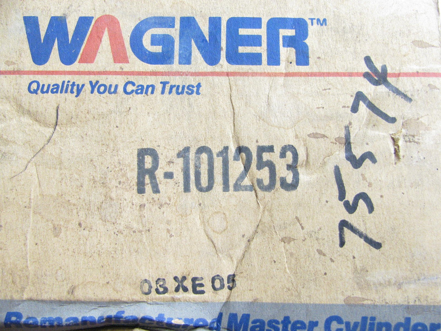 Reman. Wagner R101253 Brake Master Cylinder
