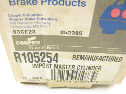 Wagner R105254 Reman Brake Master Cylinder W/O Reservoir