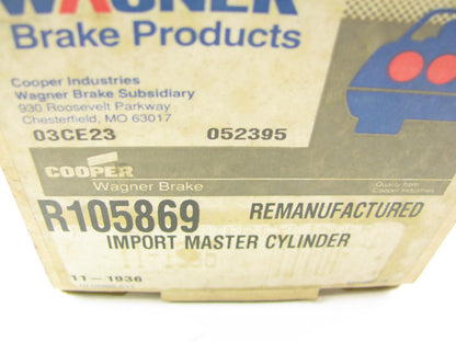 Wagner R105869 Reman Brake Master Cylinder For 1982-1983 Datsun 200SX