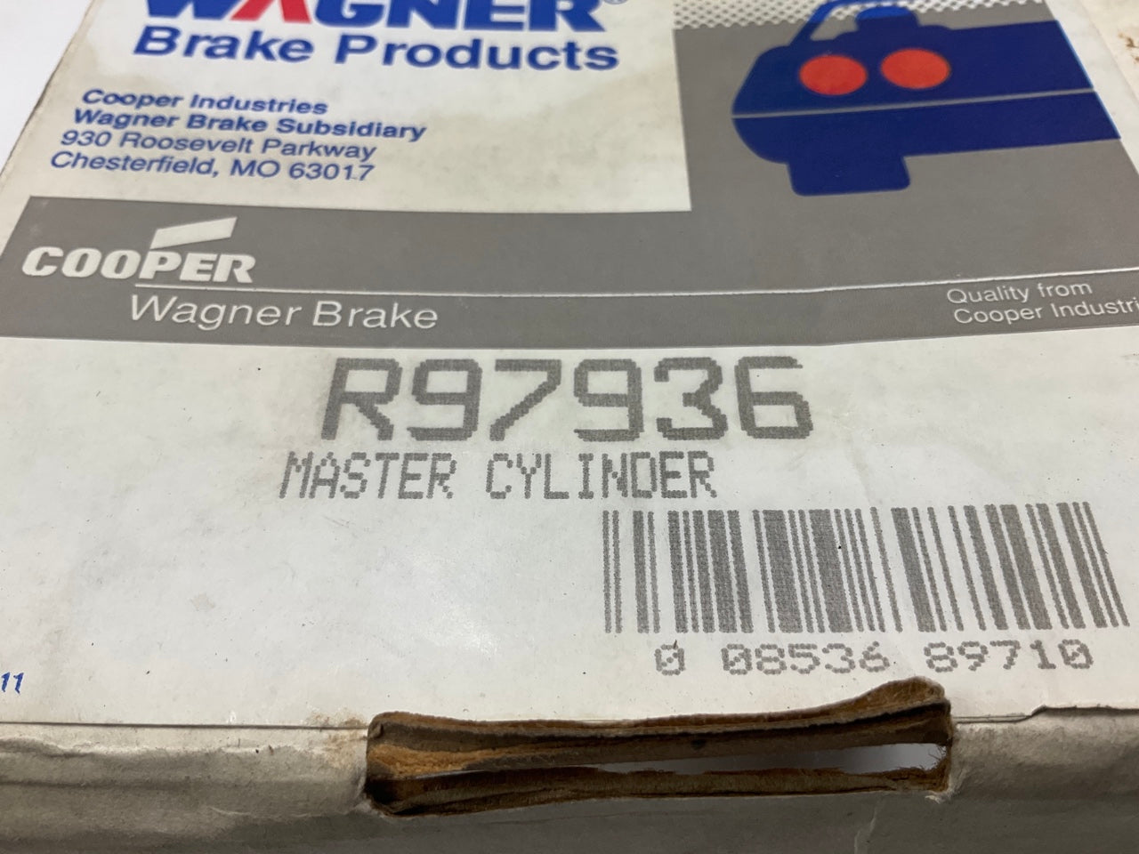 REMAN. Wagner R97936 Brake Master Cylinder