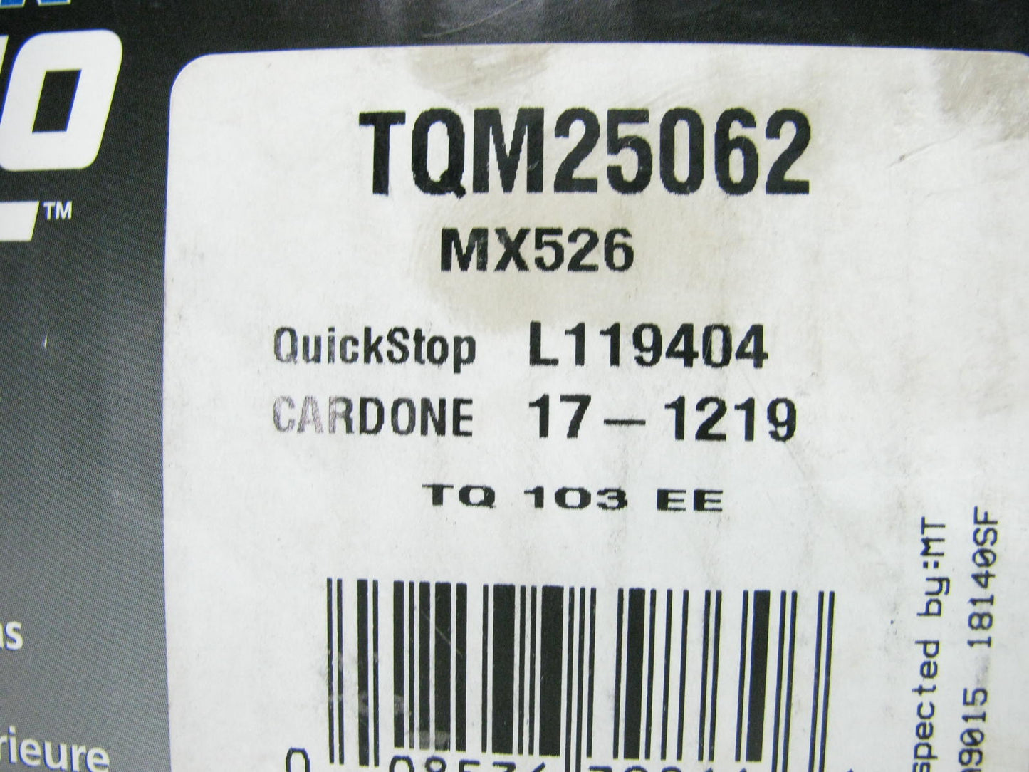 Wagner TQM25062 Remanufactured Disc Brake Caliper - Front Left