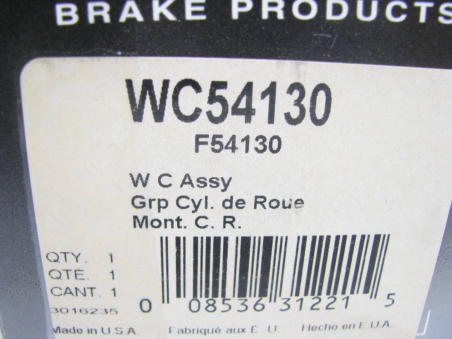 (2) Wagner WC54130 Drum Brake Wheel Cylinder - Rear