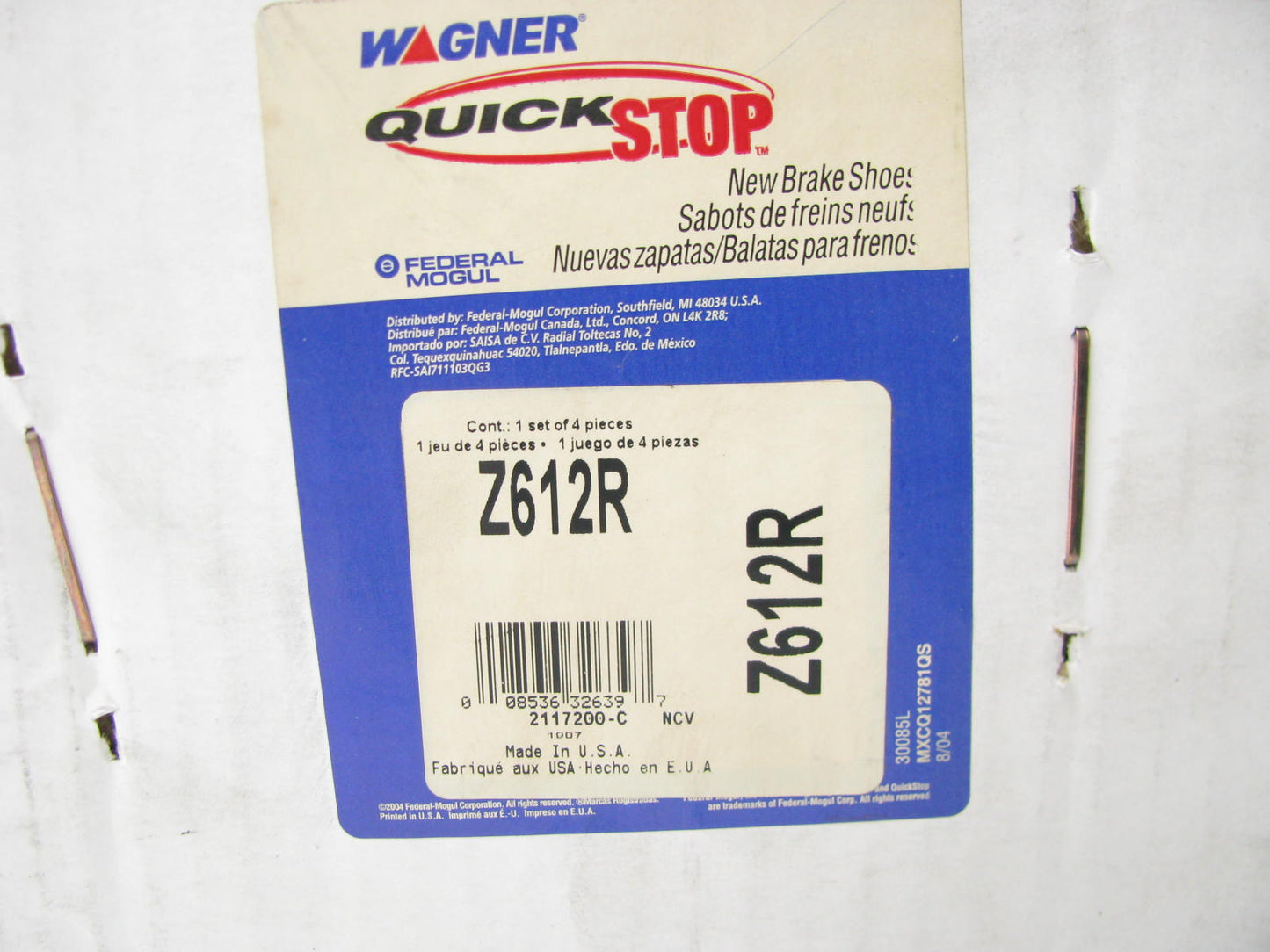 Wagner Z612R Drum Brake Shoes - Front / Rear