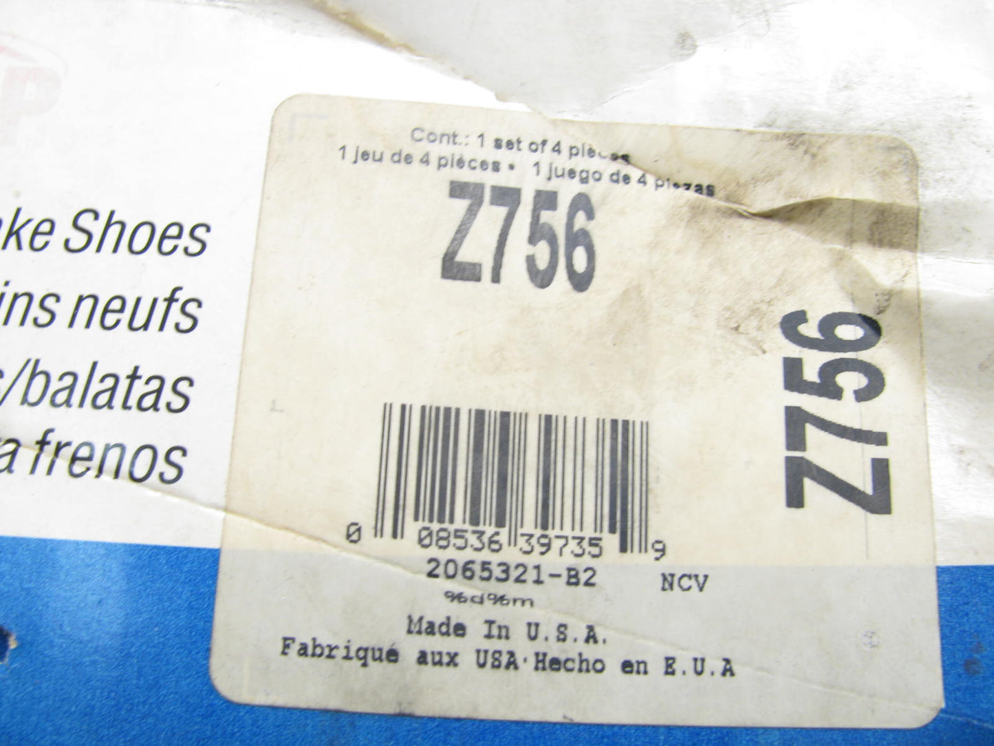 Wagner Z756 Rear Drum Brake Shoes For 2000-2001 Nissan Altima