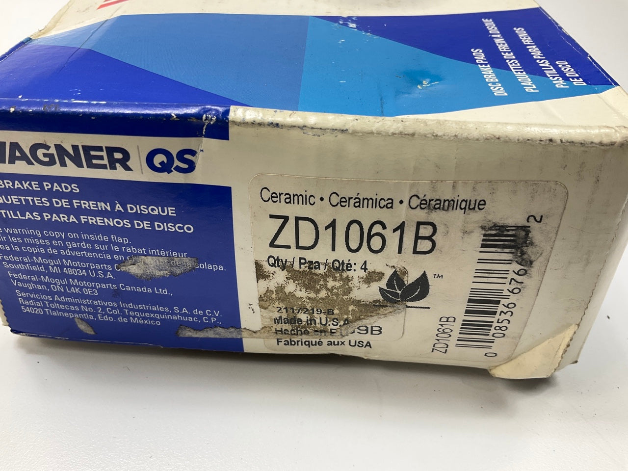 MISSING HARDWARE - Wagner ZD1061B Front QuickStop Disc Brake Pads