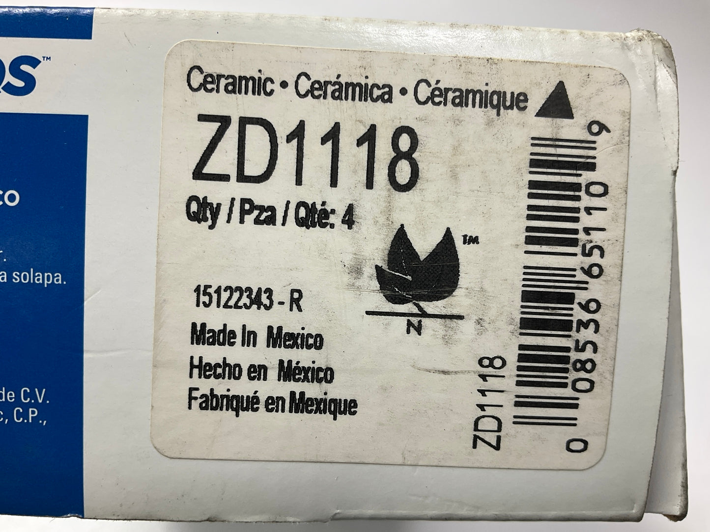 NO HARDWARE - Wagner ZD1118 Front QuickStop Disc Brake Pads