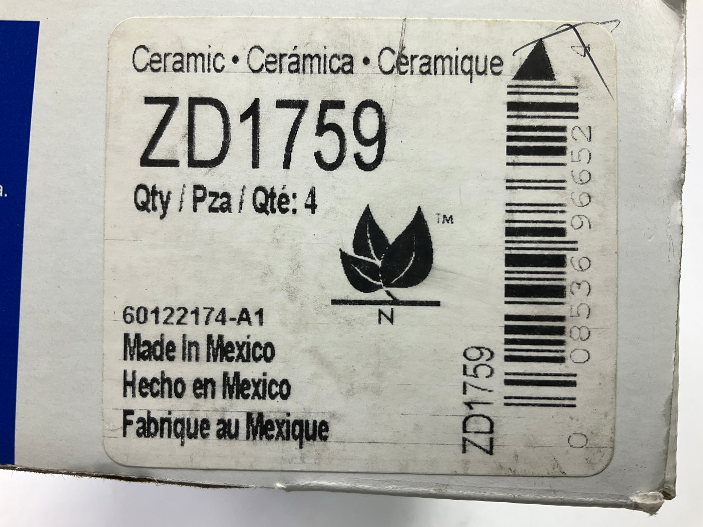 NO HARDWARE - Wagner ZD1759 Front Brake Pads For 2014-2017 Mazda 3