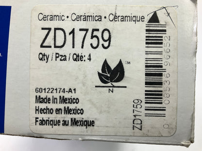 NO HARDWARE - Wagner ZD1759 Front Brake Pads For 2014-2017 Mazda 3