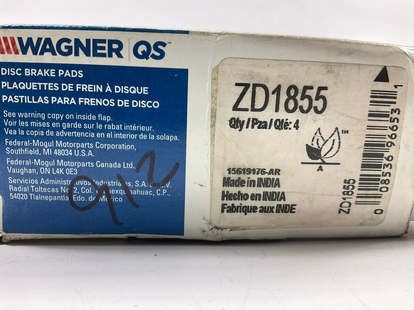 Wagner ZD1855 Front Ceramic Disc Brake Pads
