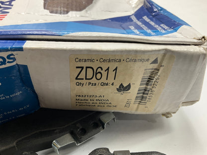 MISSING HARDWARE - Wagner ZD611 Front QuickStop Disc Brake Pads