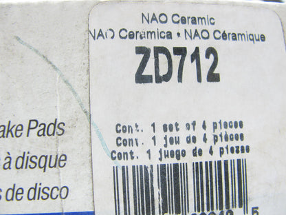 Wagner ZD712 Front Ceramic Brake Pads For 1997-2006 Jeep Wrangler