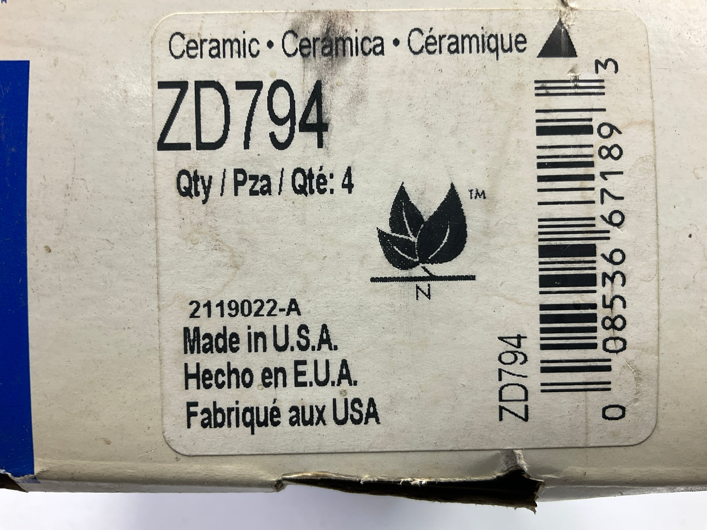 MISSING HARDWARE - Wagner ZD794 Front Disc Brake Pads