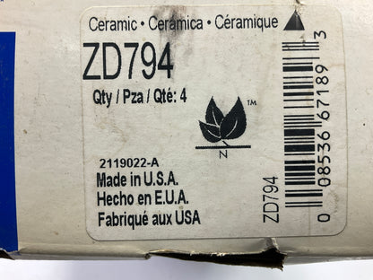 MISSING HARDWARE - Wagner ZD794 Front Disc Brake Pads