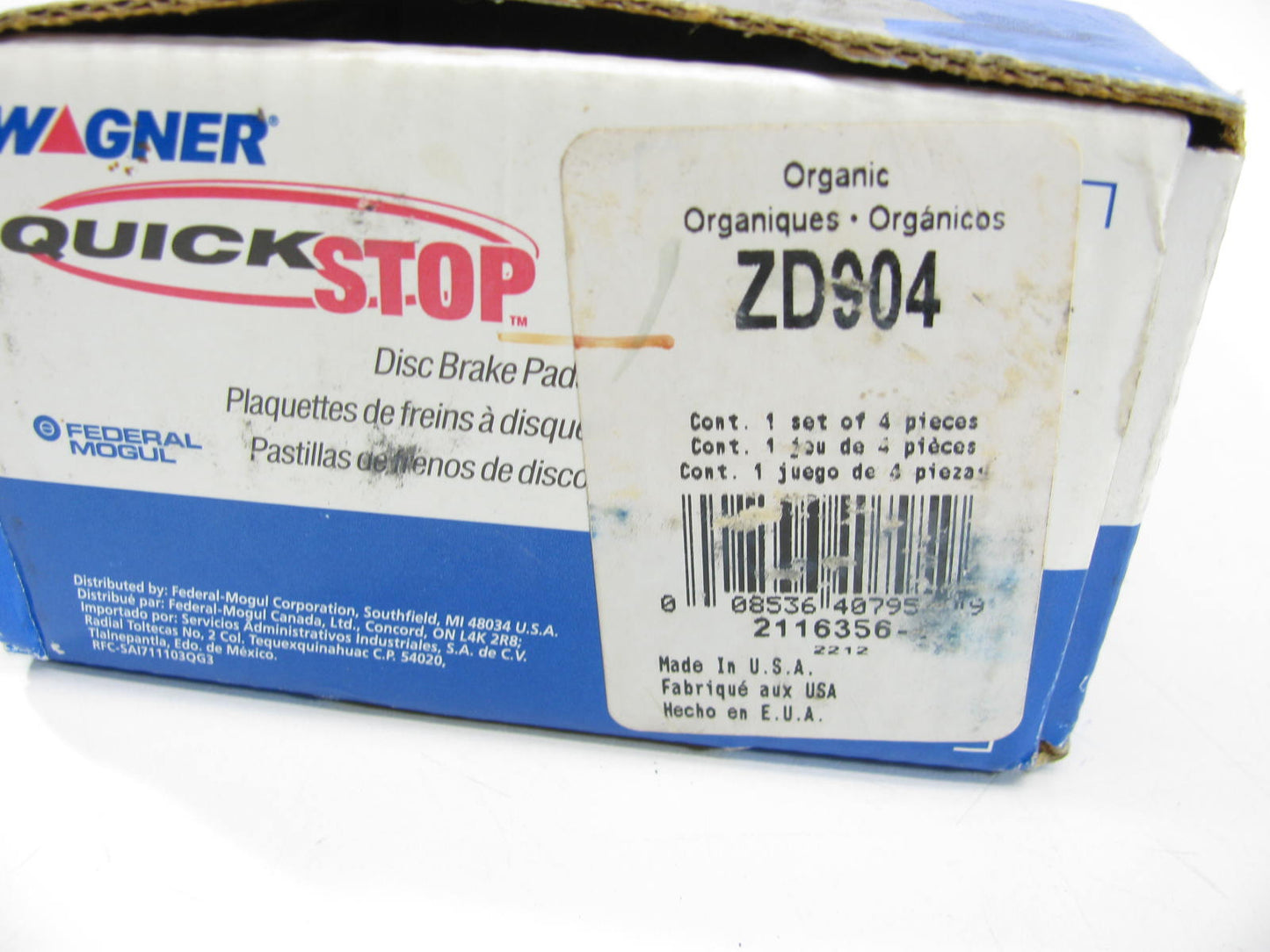 Wagner ZD904 Front Ceramic Disc Brake Pads For 2002-2007 Mitsubishi Lancer