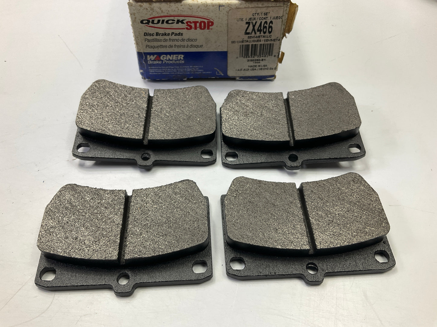 MISSING HARDWARE - Wagner ZX466 Front Brake Pads