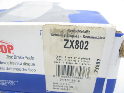 Wagner ZX802 Semi-Metallic Disc Brake Pad Set - Rear