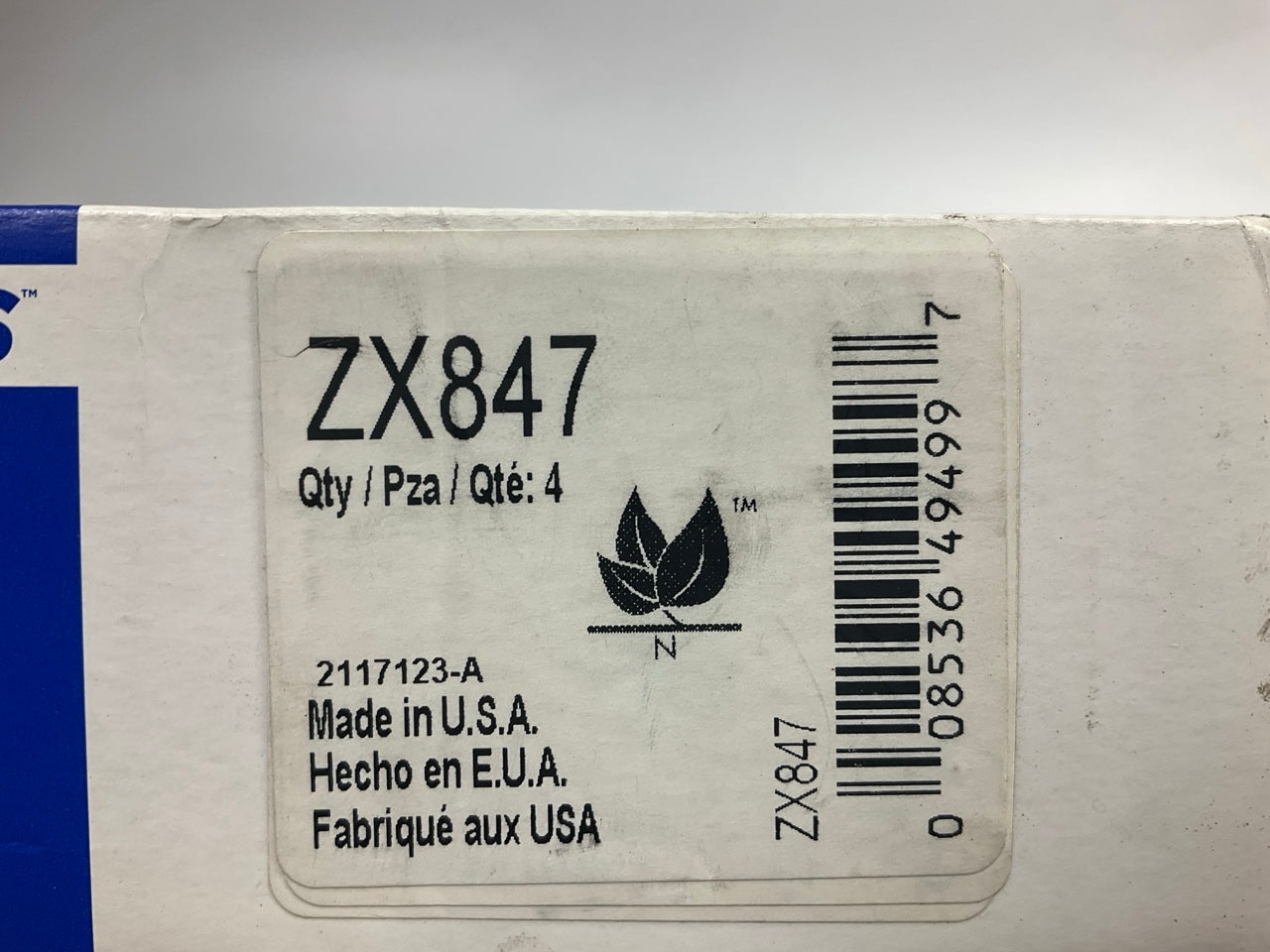 Wagner ZX847 Front Semi-Metallic Disc Brake Pads