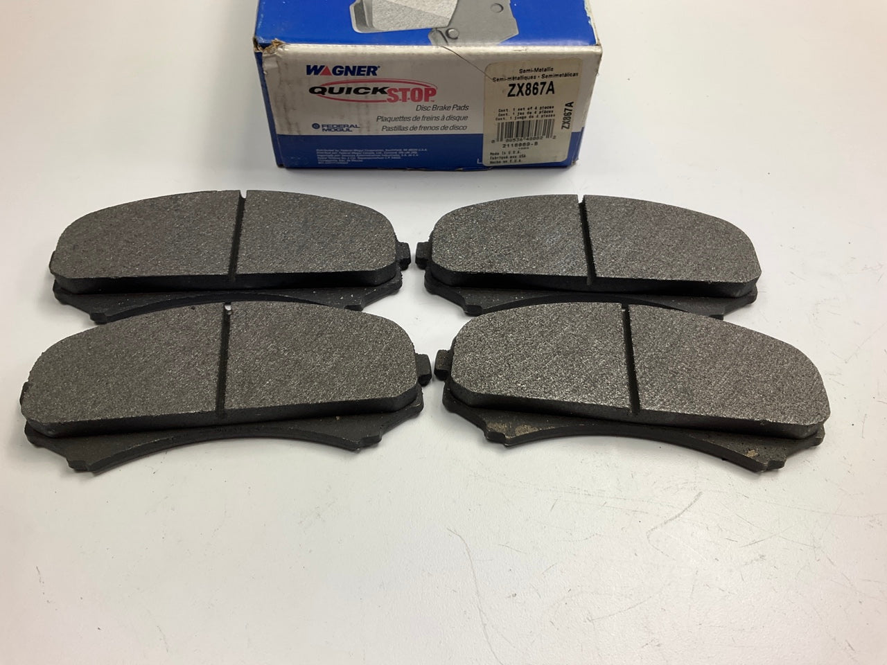 Wagner ZX867A Front Disc Brake Pads - Semi-Metallic