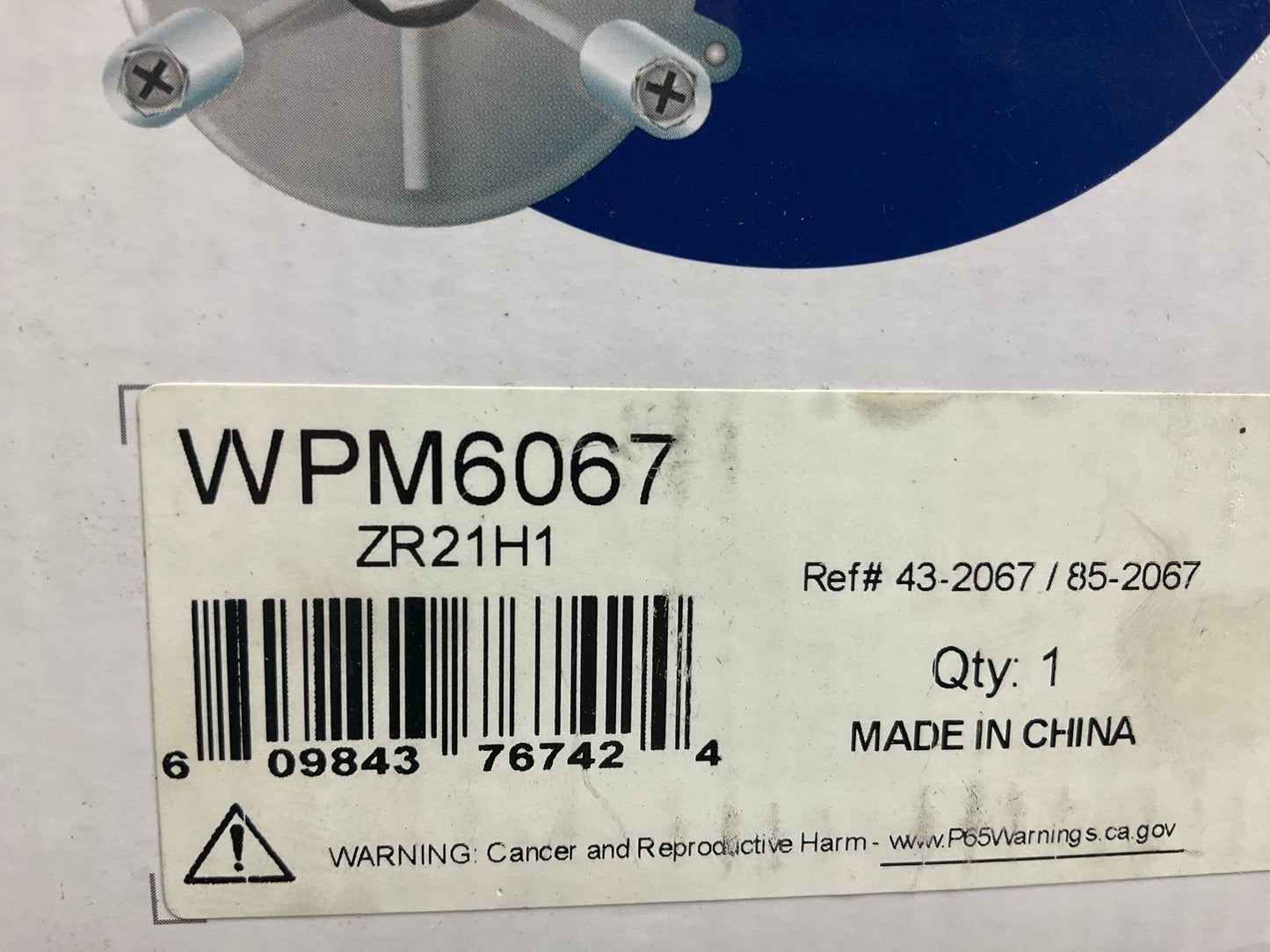 WAI WPM6067 Windshield Wiper Motor