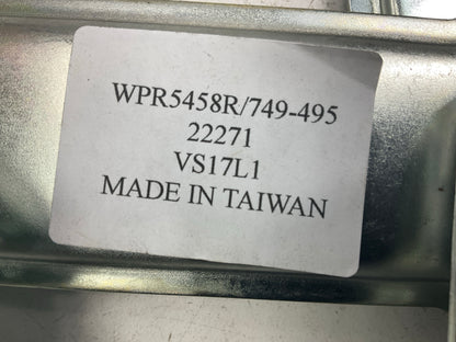 WAI WPR5458R Front Right Power Window Regulator  (Regulator Only)