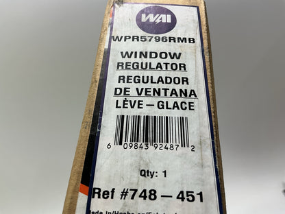 WAI WPR5796RMB Rear Right Power Window Motor With Regulator
