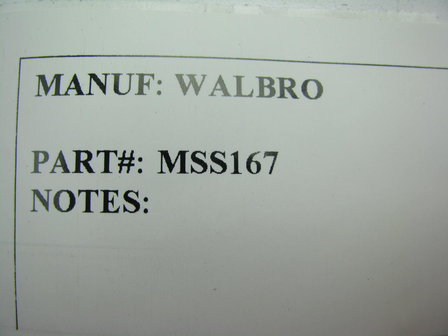 NEW - OUT OF BOX Walbro MSS167 Electric In-Tank Fuel Pump - FE0093