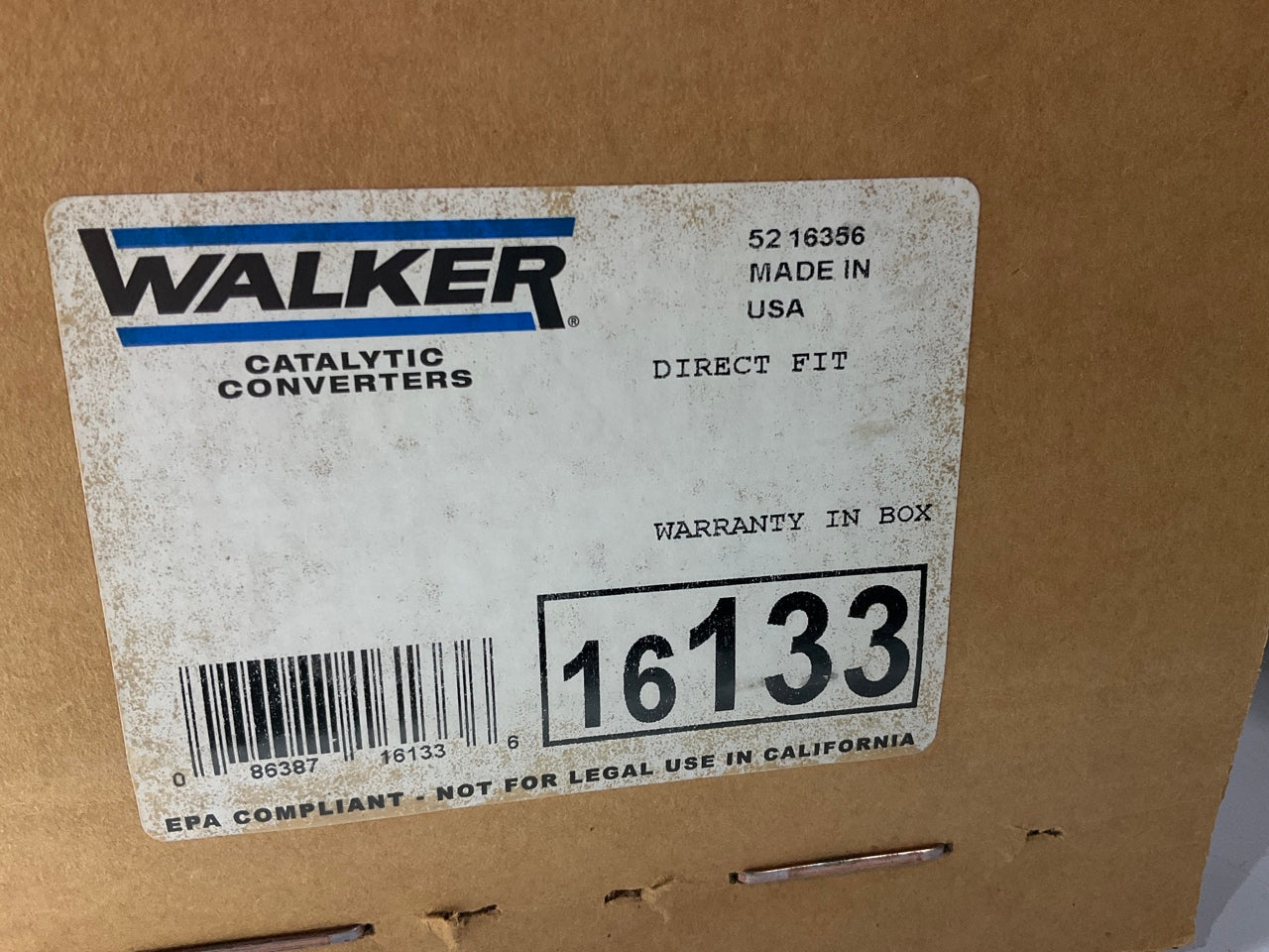 Walker 16133 Direct Fit EPA Compliant Catalytic Converter