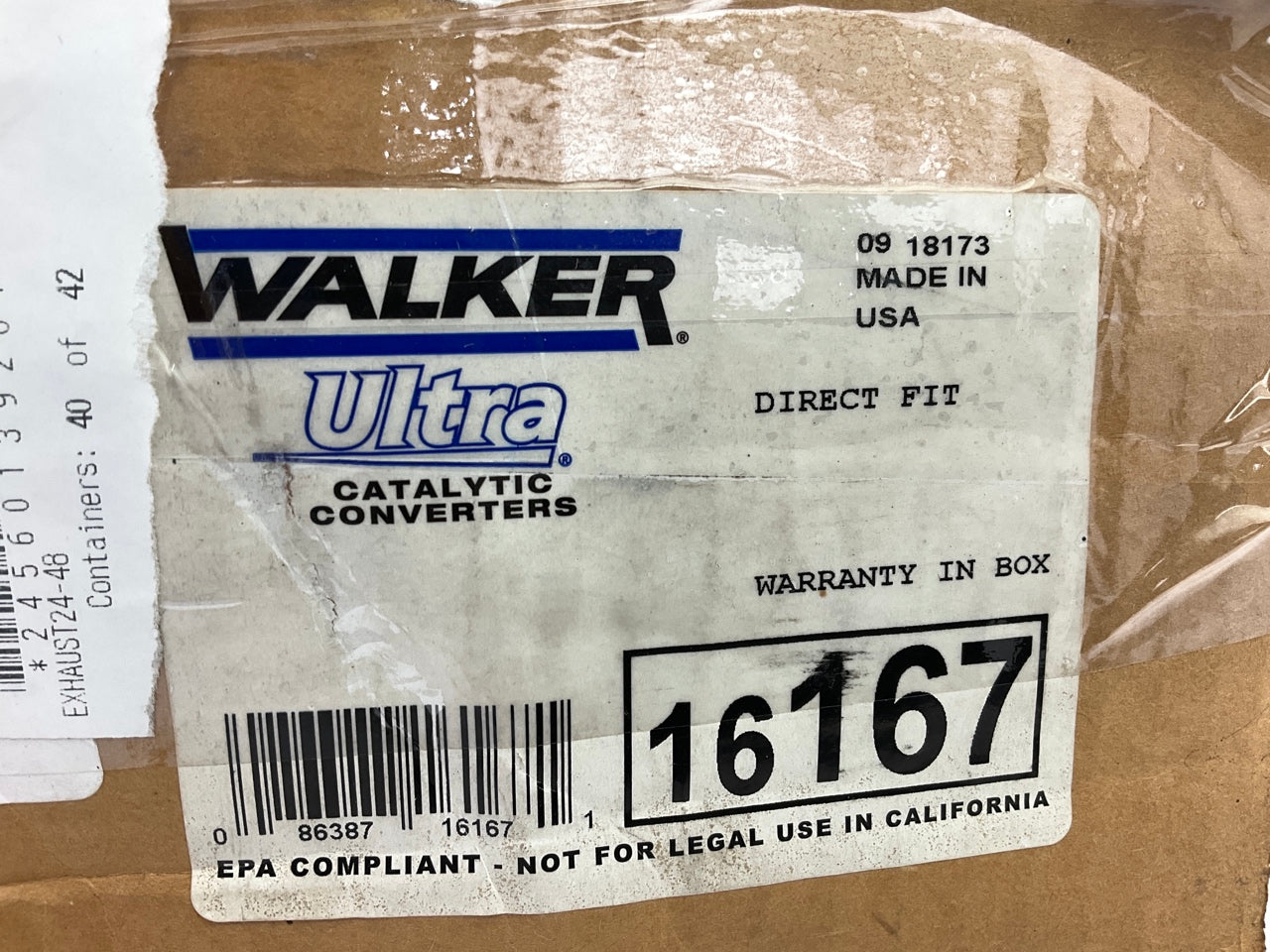 Walker 16167 Direct Fit EPA Compliant Catalytic Converter