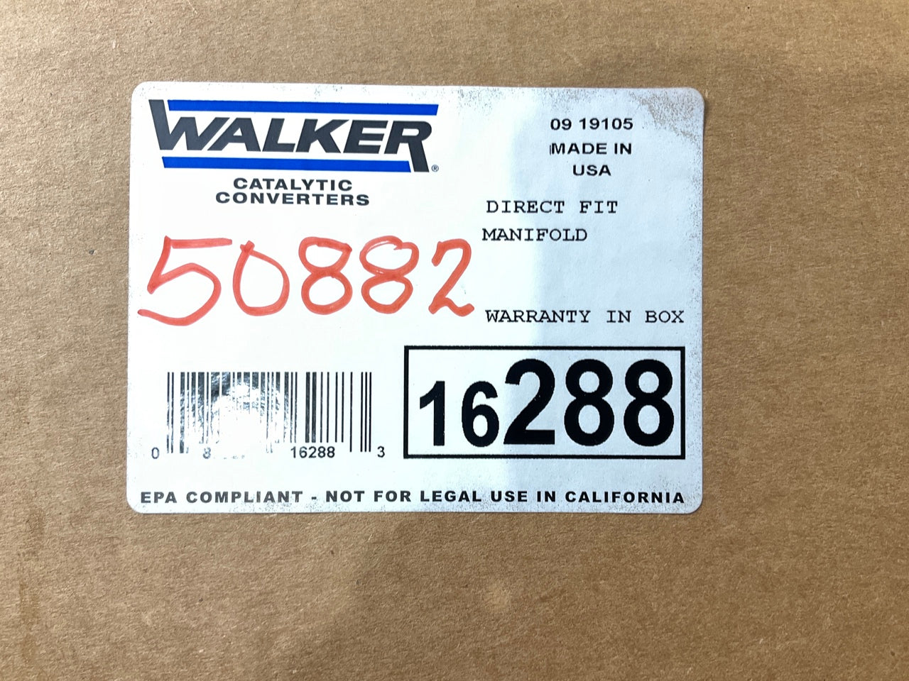 Walker 16288 Direct Fit EPA Compliant Catalytic Converter & Exhaust Manifold