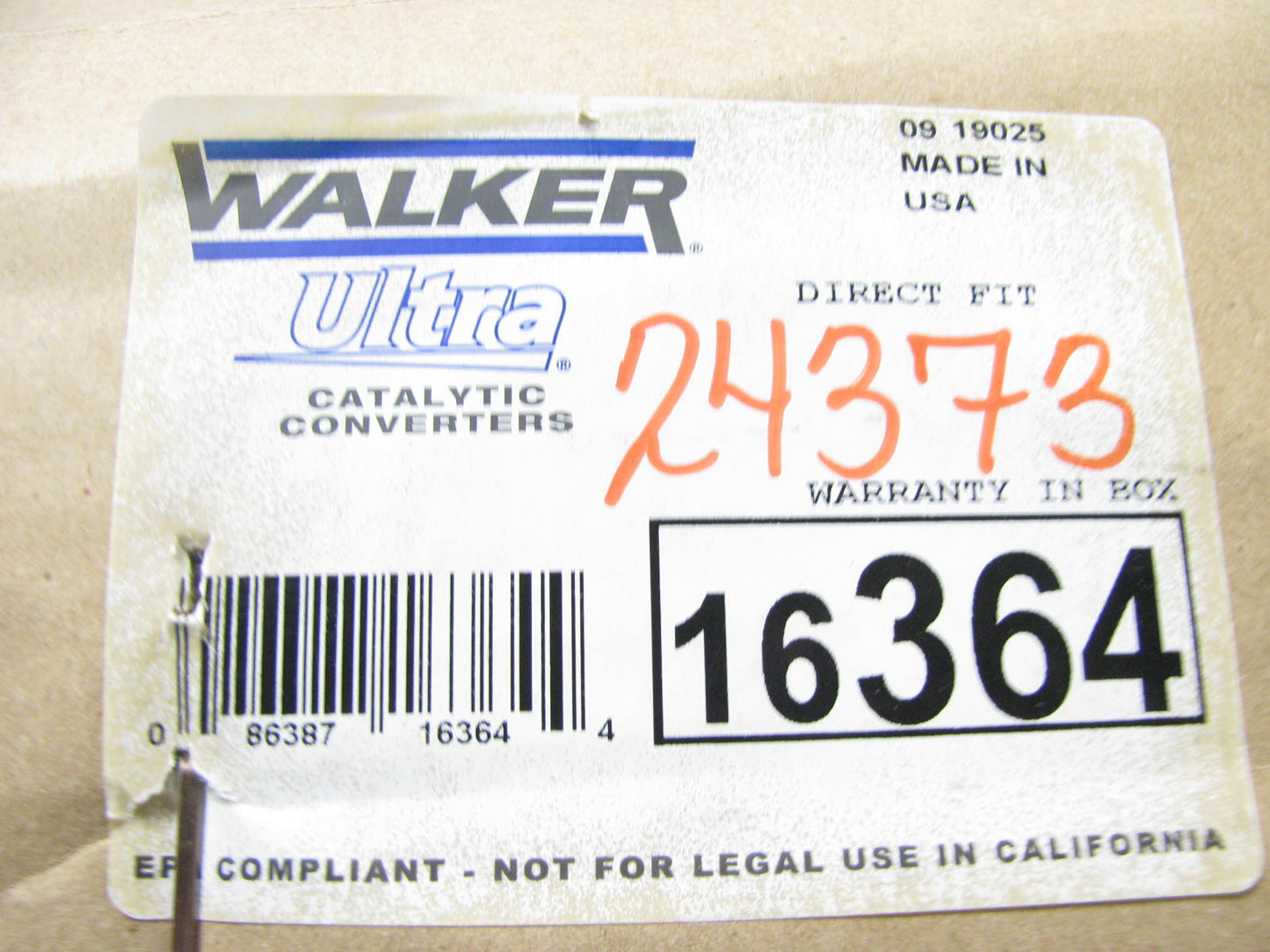 Walker 16364 Direct Fit EPA Compliant Catalytic Converter