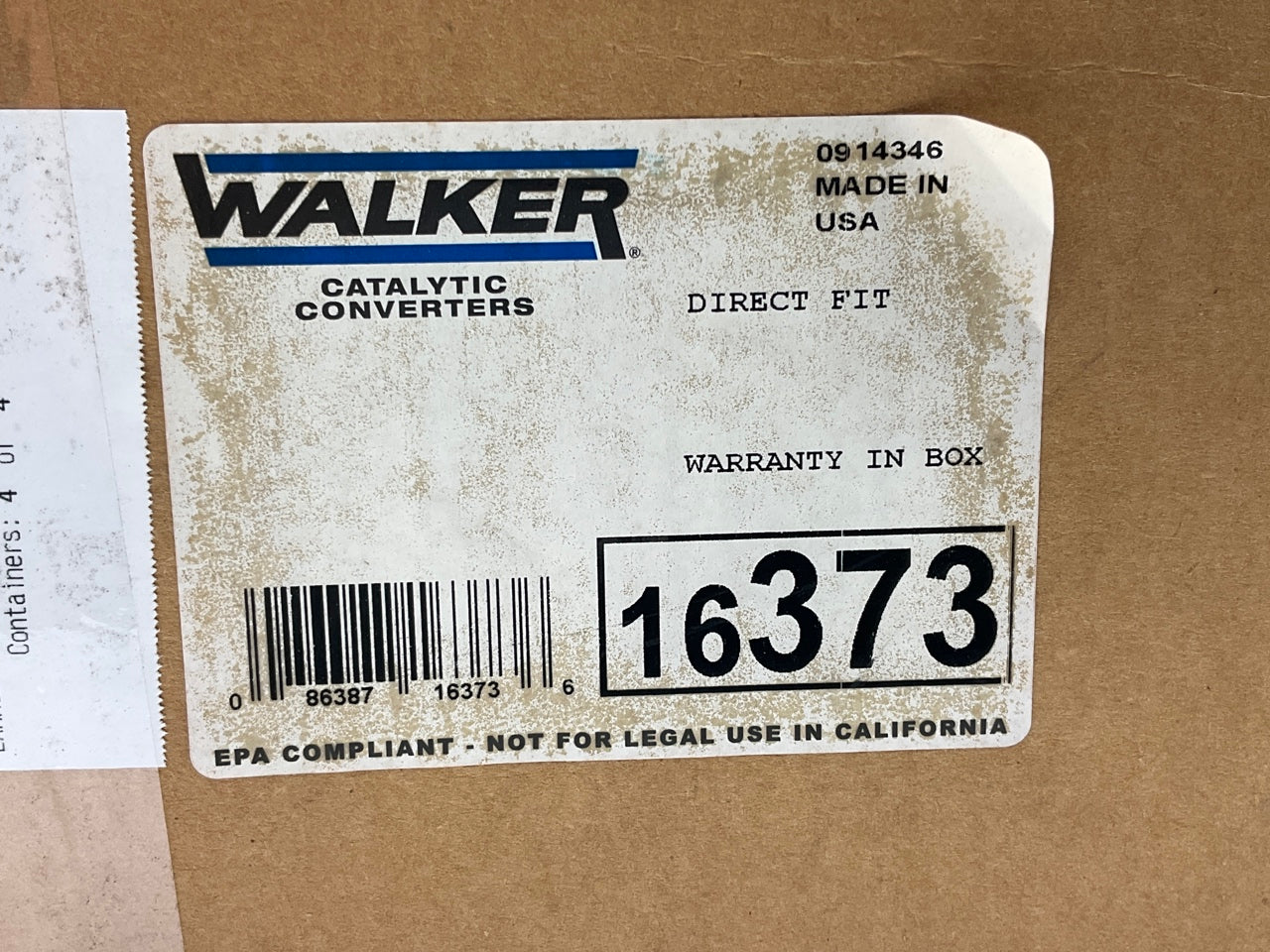 Walker 16373 Direct-Fit EPA Catalytic Converter Exhaust Manifold 01-05 Civic 1.7