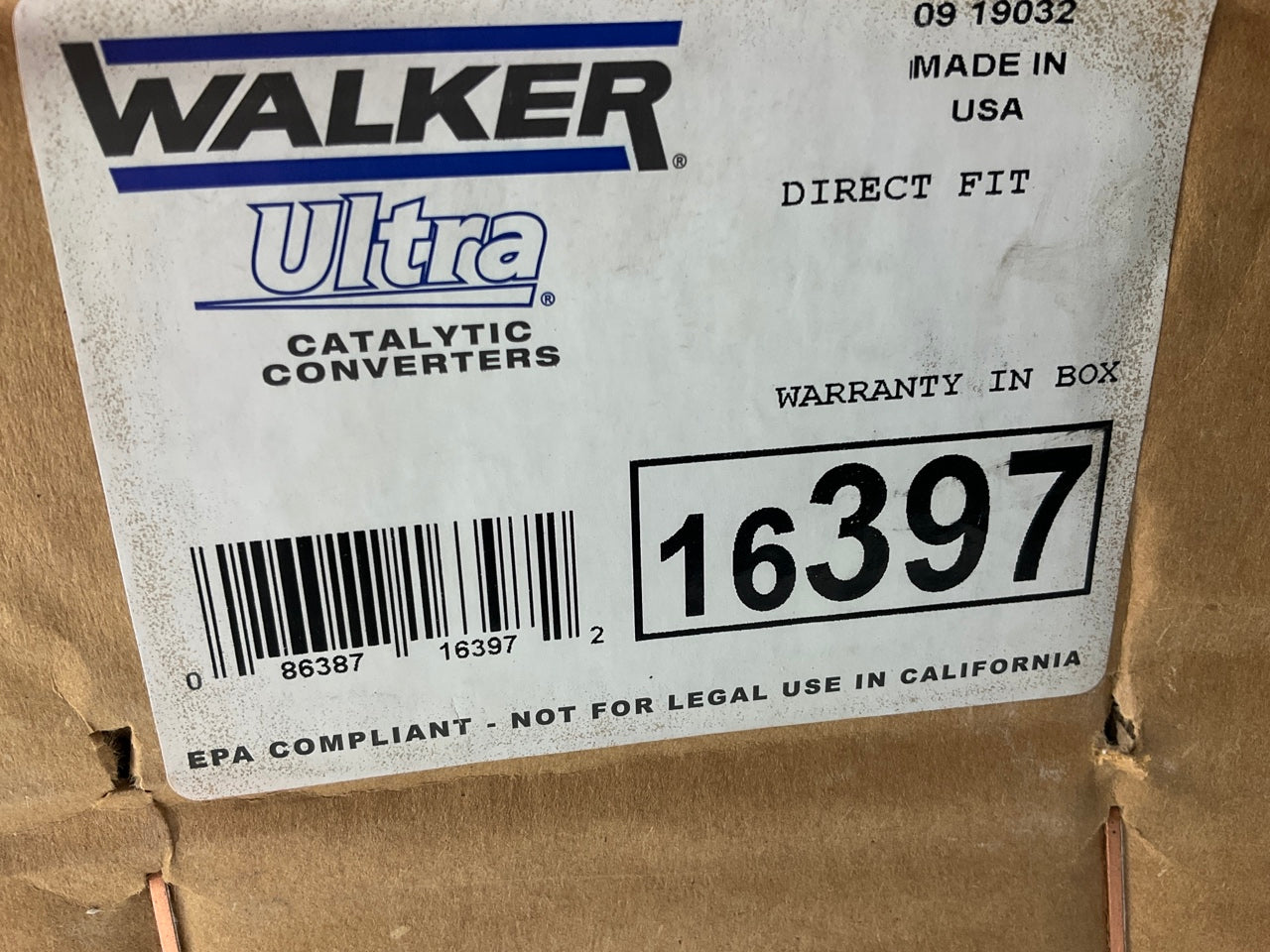 Walker 16397 Direct Fit EPA Compliant Catalytic Converter