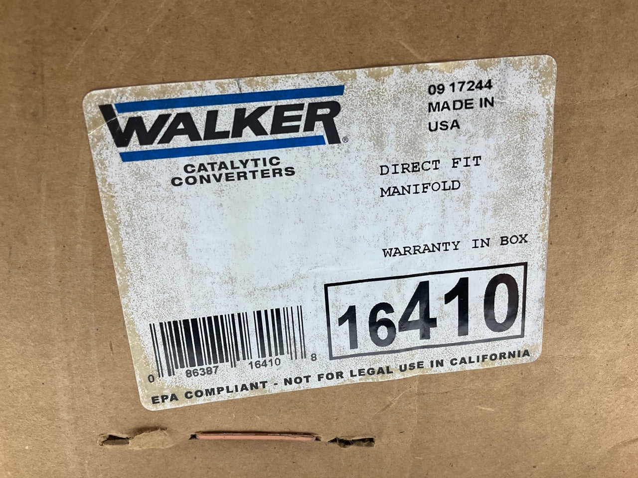 Walker 16410 Direct Fit EPA Compliant Catalytic Converter & Exhaust Manifold