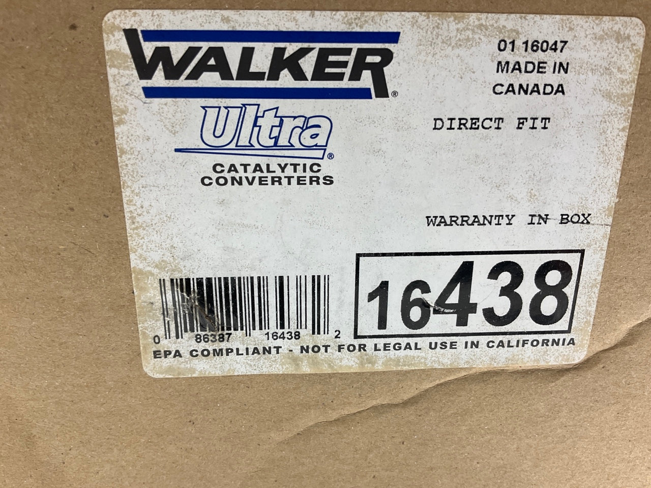 Walker 16438 Catalytic Converter For 2005-2009 Nissan Quest, 04-08 Maxima V6
