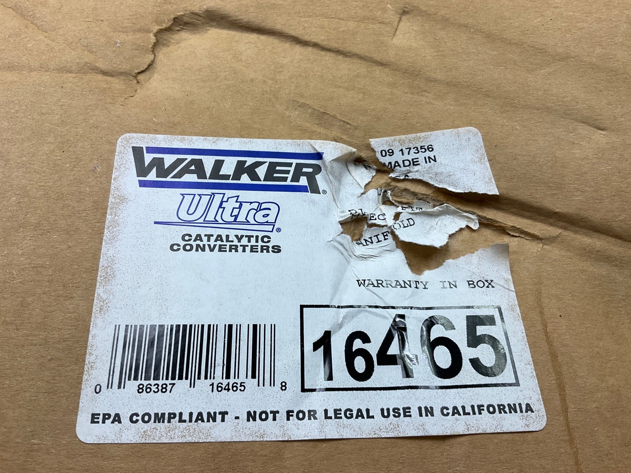 Walker 16465 Direct Fit EPA Compliant Catalytic Converter